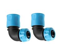 Bkljkf Rodilla de manguera de 90 grados, acoplamiento rápido, accesorios para manguera de jardín, juego de 2 unidades, acoplamiento resistente a la abrasión para riego de jardín, limpieza de césped