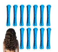 Bkljkf Sin rizadores de cabello al calor, rizado de cabello sin calor | 12x varas rizadas con goma anti-deslizamiento | Styler sin calor, herramienta portátil para el uso del hogar y los viajes