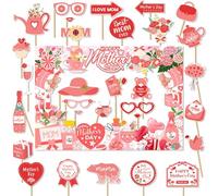 Bkljkf Suministros para el Día de la Madre Photo Booth Supplies, Día de la Madre Fotocabina Decoraciones | Gracias por ser una pieza central de mamá - Suministros para el día de la madre de hija hijo