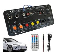 Bkljkf Tabla de amplificación para coche, amplificador de alta potencia, módulo de amplificador de audio de 12 V y 24 V con pantalla digital, para conductores de automóviles, altavoces de ordenador