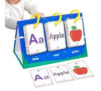Bkljkf Tarjetas educativas del alfabeto Juego educativo | Tarjetas de aprendizaje temprano - Juego educativo portátil Habilidades Desarrollo Niña Niño A partir de 3 4 5 6 7 8 años Preescolar Viajes