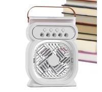 Bkljkf Ventilador de nebulización portátil, ventilador de brincas - Ventilador de agua de agua de spray de mesa personal - USB recargable 3 velocidades Gadgets geniales con luz nocturna, humidificador