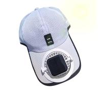 Bkljkf Ventilador Solar, Gorra de béisbol con ala Alargada y función Solar/Carga USB, cómodo Sol UV para Pesca, Deportes, Viajes, Ciclismo y Golf