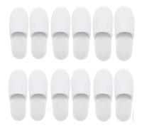 Bkrdty Zapatillas de Hotel 6 pares Pantuflas Invitados Punta Cerrada Lavable Vellón Coralino Esponjoso de Tamaño General Pantuflas Desechables por Baño Invitados Hogar Bodas