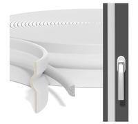 BKSAI Burlete Aislante Térmico y Acústico para Ventanas y Puertas de Entrada - Autoadhesivo, Insonorización (Blanco, 3 m)