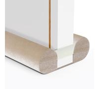 BKSAI - Burlete de puerta aislante fría (75 - 90 cm, con aislamiento sin pegamento, aislamiento frío, antiruidos, polvo, luz, insectos, color beige