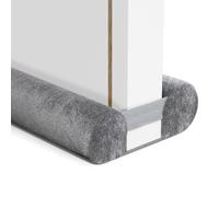 BKSAI Burlete mejorado para puertas, burlete de doble cara sin adhesivo para la parte inferior de la puerta, relleno de huecos debajo de la puerta, bloqueador de insonorización de puerta, mantiene el