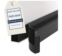 BKSAI Burlete para Puertas y Ventana, 5 cm, Aislamiento contra el frío, Aislamiento acústico (Negro, 90CM)