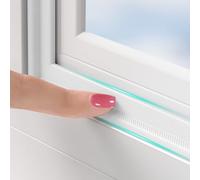 BKSAI Burlete para Ventanas y Puertas, Cinta de Estanqueidad de 2-7,5mm, Adhesiva, para Ventanas de Madera y de Plástico, Cinta de Estanqueidad para Puertas, 6M, Blanco