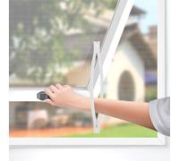 BKSAI Mosquitera Tragaluz con Cremallera para Ventanas Mosquitera Mosquitera Abertura de Acceso a la Ventana para Llegar a Través del Tragaluz (Blanco, 130x150CM 1PCS)
