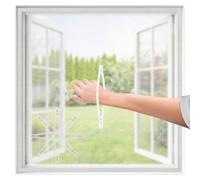 BKSAI Mosquitera Ventana con Cremallera 100x130cm Red Cortable Universal
