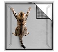 BKSAI Mosquitera Ventana Resistente Gatos, Mosquitera Recortable sin Taladrar Reforzada Red Ventana Protección Gatos, Resistente a Arañazos, 100 * 130cm Malla para Ventana Anticaída Mascotas