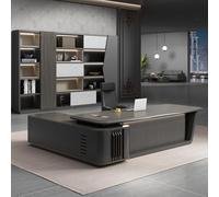 BKSAYAETou Escritorio administrativo de Lujo en Forma de L, Espacioso Escritorio de Madera Maciza de 78.74", estación de Trabajo administrativa Moderna y Sencilla (Ideal para Oficina/Estudio).