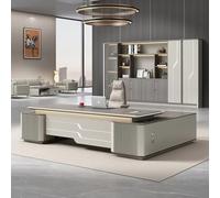 BKSAYAETou Escritorio administrativo para computadora de 78,74"/86,6", Moderno, Simple y Lujoso, en Forma de L, para Jefe, Gerente y Presidente, Utilizado en la Sala de Estar y la Oficina de Estudio.