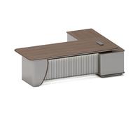 BKSAYAETou Escritorio administrativo para computadora de 94,5"/102,4", Moderno, Simple y Lujoso, con Forma de L, para Jefe, Gerente y Presidente, Utilizado en Sala de Estar, Oficina de Estudio.