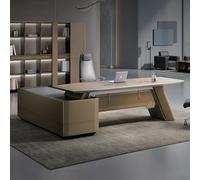 BKSAYAETou Escritorio administrativo para computadora de 94,5"/110,2", Moderno, Simple y Lujoso, en Forma de L, para Jefe, Gerente y Presidente, Utilizado en la Sala de Estar y la Oficina de Estudio.