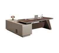 BKSAYAETou Escritorio administrativo para computadora, un Moderno y Sencillo Escritorio en Forma de L para Jefe, Gerente y Presidente, Utilizado en la Sala de Estar, el Estudio y la Oficina.