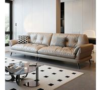 BKSAYAETou Sofá Italiano Moderno y Sencillo de Piel, con Estructura de Madera Maciza, Amplio y Mullido, de Gran tamaño, Ideal para salón, Oficina o apartamento.