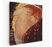 BKstuff - Cuadros Modernos, Gustav Klimt, impresión sobre Lienzo, decoración de Arte clásico (30x30cm, Danae, Gustav Klimt)