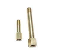 BKYUKJVU 1pc Brass Pipe Fitting Long Nipple Straight Connector 1/4" BSP Female To Male Thread To 150mm Length