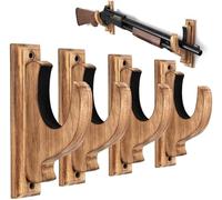 BKZYWSHS Estante para Armas Montado En La Pared, Estante Horizontal De Madera, Gancho para Escopeta De Rifle, Estante Multiusos para Escopeta, Estante De ExhibicióN para Una Sola Pistola