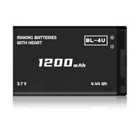 BL-4U - Batería de ion de litio para Nokia 301, 3120C, 500, 515, 5250, 5330, 5530, 6600, 8800, C5, E75, Asha 210 (1200 mAh)