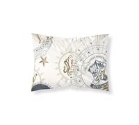 BL BELUM | Funda de Almohada Harry Potter Modelo Hpotter Gold Beige - Funda de Almohada Harry Potter Tamaño 50x80 cm con Cierre con Solapa