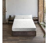 BL BELUM Juego de sábanas Harry Potter, Juego de sábanas con almohada y bajera estampadas 100% algodón modelo HPotter Stars Gold .