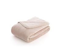 BL BELUM Manta sofá 150x200 cm extrasuave, Manta sofá Reversible Doble Textura una Cara Sedalina y Otra Sherpa, Manta sofá, Light Pink, Manta para Cama, Manta Viaje, Manta para Cualquier Uso