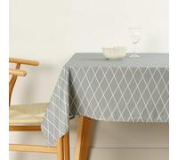 BL BELUM | Mantel Antimanchas 140x140 cm algodón Tacto extrasuave Limpieza fácil y rápida - Mantel Impermeable Gris Diseño Premium Interior y Exterior 100% Made in Spain