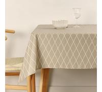 BL BELUM | Mantel Antimanchas 300x140 cm algodón Tacto extrasuave Limpieza fácil y rápida - Mantel Impermeable Marrón Diseño Premium Interior y Exterior 100% Made in Spain