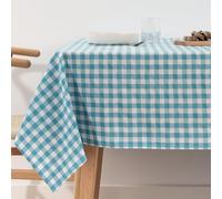 BL BELUM | Mantel Vichy Azul Claro Impermeable Tamaño 250x140 cm 100% Algodón - Manteles Cuadros Tacto Extrasuave 100% Made in Spain Certificado OEKOTEX100
