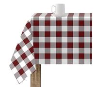 BELUM | Mantel resinado Antimanchas Cuadros Granate, Mantel Cuadros Vichy tamaño; 250x140 cm, Mantel Antimanchas NO Hule, Mantel Vichy Granate, Mantel Tejido 100% algodón orgánico