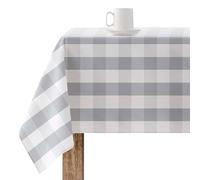 BELUM | Mantel resinado Antimanchas Cuadros 0120-100, Mantel Cuadros Vichy tamaño; 100x140 cm, Mantel Antimanchas NO Hule, Mantel Vichy Gris, Mantel Tejido 100% algodón orgánico