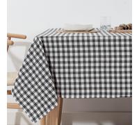 BL BELUM | Mantel Vichy Gris Oscuro Impermeable Tamaño 250x140 cm 100% Algodón - Manteles Cuadros Tacto Extrasuave 100% Made in Spain Certificado OEKOTEX100