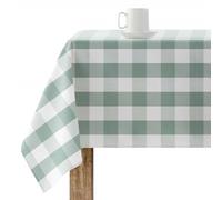 BELUM | Mantel resinado Antimanchas Cuadros 0120-104, Mantel Cuadros Vichy tamaño; 140x140 cm, Mantel Antimanchas NO Hule, Mantel Vichy Mint, Mantel Tejido 100% algodón orgánico