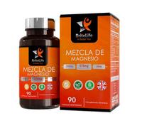 BL Magnesio Glicinato, Malato & Citrato, 90 Cápsulas, Zinc & B6 | Complejo de Magnesio con Glicinato, Malato y Citrato | Con Zinc, Calcio y Vitamina B6 | Sin OGM, Gluten y Lácteos