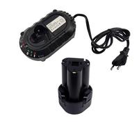 BL1013 para Makita 10,8V Batería Litio-Ion + Cargador DC10WA Compatible con Makita BL1013 BL1014 DF030D DF330D LCT203W TD090D, 194550-6 194551-4 194588-1 195332-9