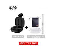 (Bla con accesorios) Nuevos auriculares inalámbricos QCY T13 ANC con cancelación activa de ruido y Bluetooth