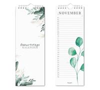 blaash® Calendario de cumpleaños independiente del año | con el año calendario de cumpleaños no se olvidará ningún cumpleaños | calendario sin año | calendario de cumpleaños siempre colorido