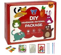 Blablablalu 1 Conjunto de Kit de Costura para niños, Kit de Costura de Fieltro de Animales de Peluche Lindo Diferente