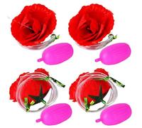 Blablablalu 4Pcs Squirting Flower Rose Prank Toys Creative Funny Prank Gifts Realistic Clown Flower That Squirts Water for Party SuppliesPrank Toys
