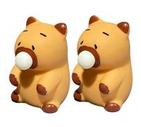 Blablablalu Juguetes Squish, 2 Piezas Lindas Burbujas soplando los Juguetes de compresión del Capibara, Vinilo Suave y pequeño inquietante, sensorial de Alivio del estrés para niños Adultos apriete
