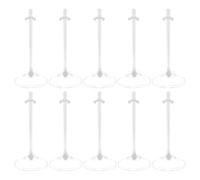 Blablablalu Soporte de muñecas de 10 Piezas 4x10 Pulgadas de acción plástica Transparente Figura Accesorios de muñecas de Juguete Marco de Soporte para Figura de acción Pantalla
