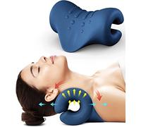 BLABOK Camilla de cuello portátil, dispositivo de tracción cervical para la corrección de la postura del cuello