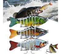 Blaciokamith Bionic Swimming Bait, Bionic Fishing Lures That Swim by Itself, Fishing Topwater Lures, Robotic Fishings Lures for Freshwater (3pcs-A#)
