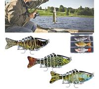 Blaciokamith Fishing Lures, Fishing Gear - Bionic Swimming Bait, 3D Lifelike Bionic Swimming Lure for All Kinds of Fishings Waters, Great for Beginners & Pros, Easy to Use (3Pcs C)
