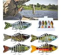 Blaciokamith Fishing Lures, Fishing Gear - Bionic Swimming Bait, 3D Lifelike Bionic Swimming Lure for All Kinds of Fishings Waters, Great for Beginners & Pros, Easy to Use (5Pcs B)