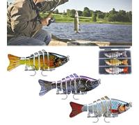 Blaciokamith Fishing Lures, Fishing Gear - Bionic Swimming Bait, 3D Lifelike Bionic Swimming Lure for All Kinds of Fishings Waters, Great for Beginners & Pros, Easy to Use (3Pcs A)