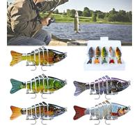 Blaciokamith Fishing Lures, Fishing Gear - Bionic Swimming Bait, 3D Lifelike Bionic Swimming Lure for All Kinds of Fishings Waters, Great for Beginners & Pros, Easy to Use (5Pcs A)